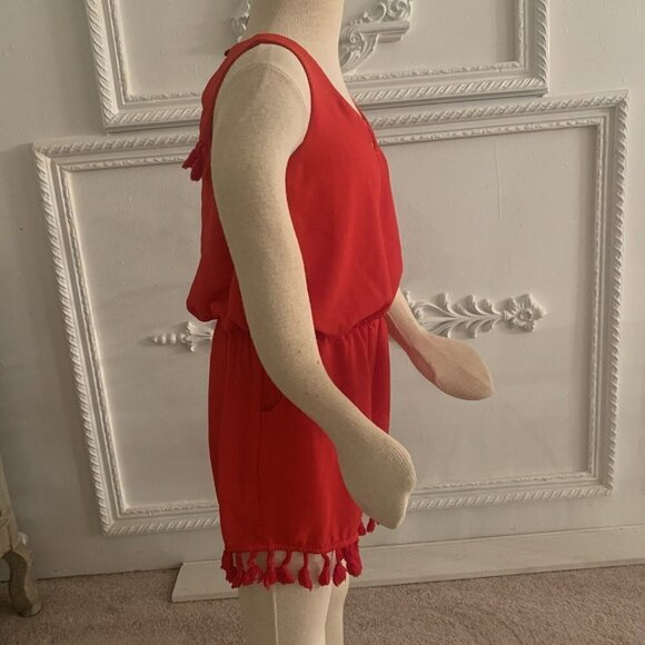 GB Girls. Size Small. Romper with Fringe Accent. Elastic Waist. B58 - Picture 5 of 7